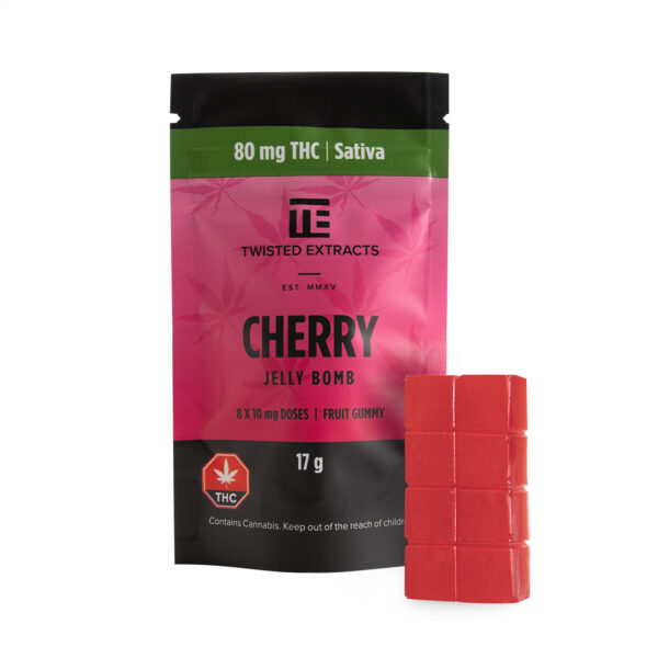 Twisted Extracts – Cherry Jelly Bomb – Sativa – 80mg THC | BudExpressNow Canada