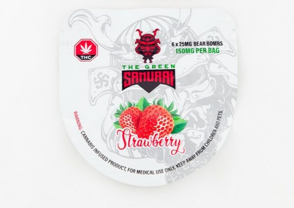 The Green Samurai – Strawberry Gummies – 150mg | BudExpressNow Canada
