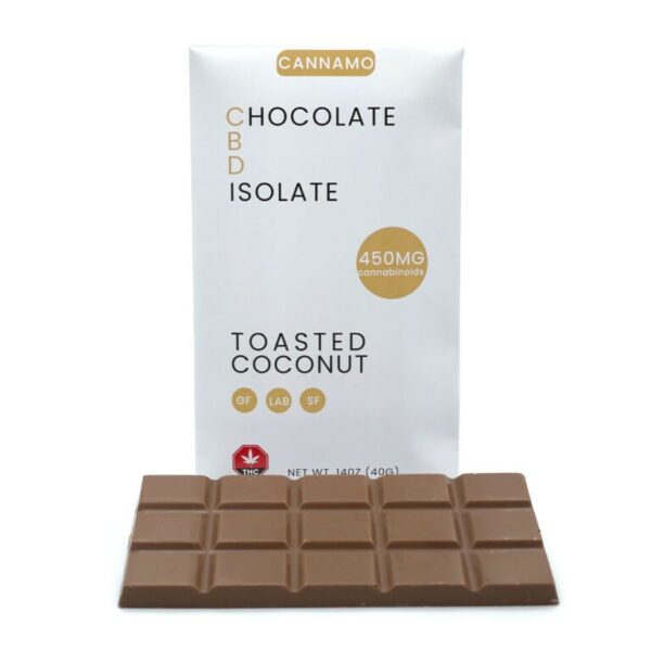 Cannamo – CBD Chocolate Isolate – 450mg – Toasted Coconut | BudExpressNow Canada